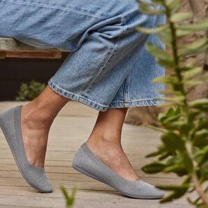 Allbirds Tree Breezers Ballet Slipper Shoe Grey  Women's Flat
